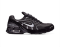 Nike Air Max Black and Charcoal Sneakers with Silver Accents
