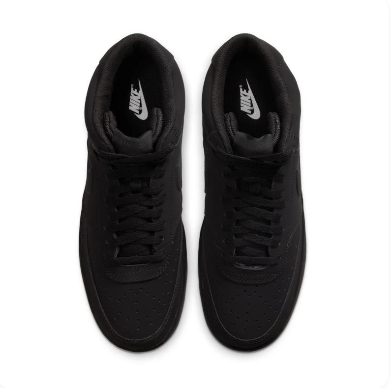 Nike All-Black High-Top Sneakers with Tonal Swoosh
