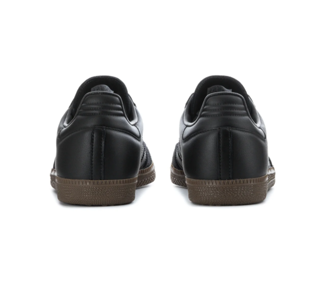 Adidas Samba Black Sneakers with Tonal Stripes and Dark Gum Sole