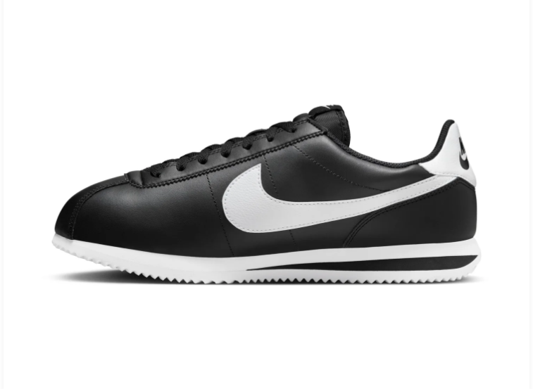 Nike Cortez Black Sneakers with White Swoosh