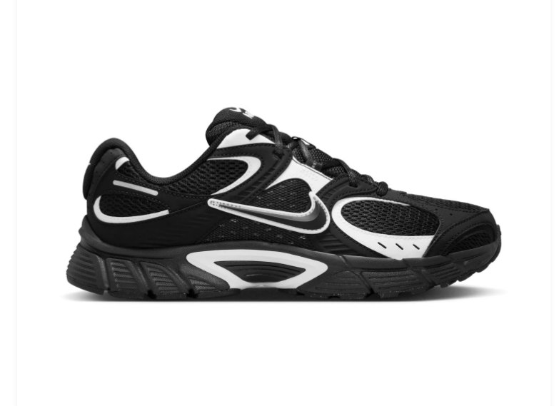 Nike Black Mesh Sneakers with Silver Accents and Chunky Sole