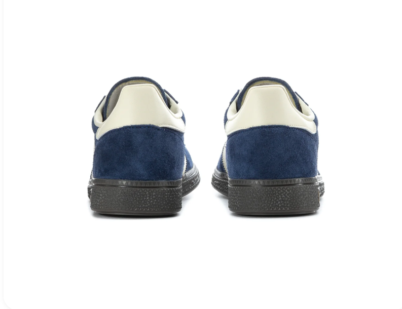 Adidas Handball Spezial Navy Sneakers with Cream Stripes and Dark Sole