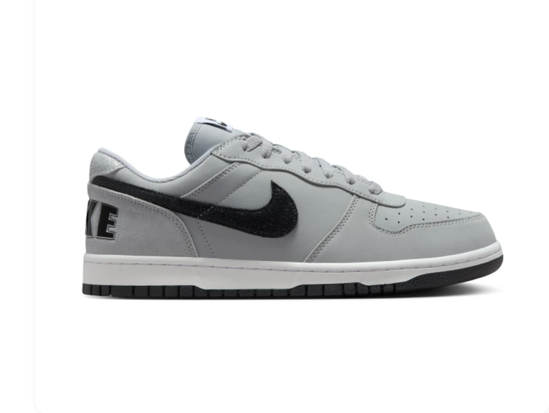 Nike Light Grey Low-Top Sneakers with Black Swoosh