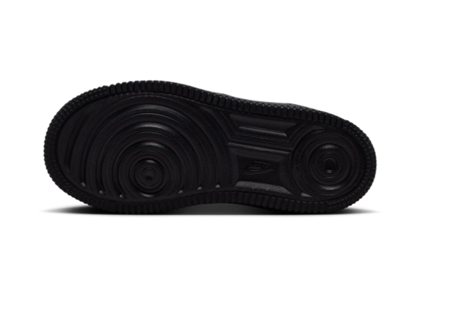 Nike Air Force 1 Black Low-Top Sneakers with Leopard Print Swoosh