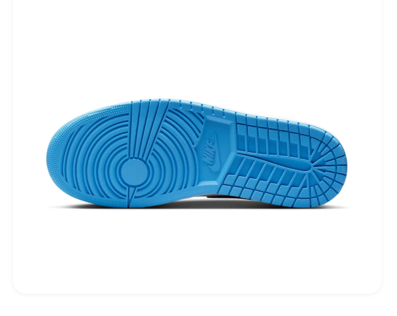 Air Jordan 1 Low Navy and White Sneakers with Bright Blue Outsole