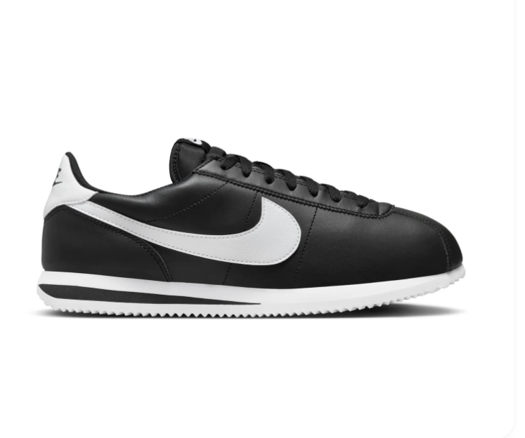 Nike Cortez Black Sneakers with White Swoosh