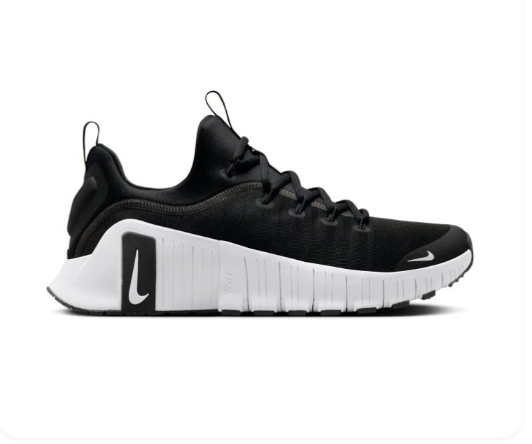 Nike Free Metcon Black and White Sneakers with Sculpted Sole