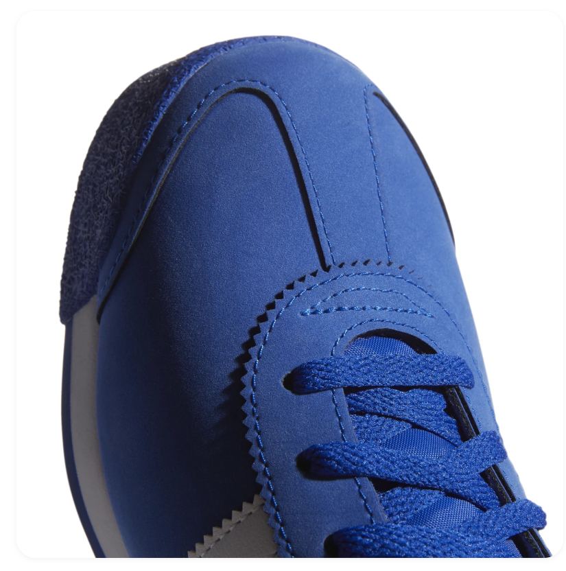 Adidas Samoa Royal Blue Sneakers with White Stripes and Textured Toe Bumper
