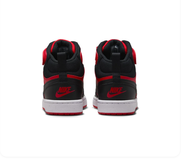 Nike Red and Black High-Top Sneakers with Ankle Strap