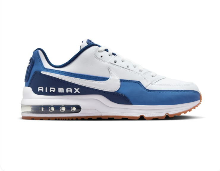 Nike Air Max White and Blue Sneakers with Gum Outsole