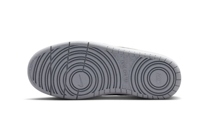 Nike Black and Grey Low-Top Sneakers with Blue-to-Yellow Gradient Swoosh