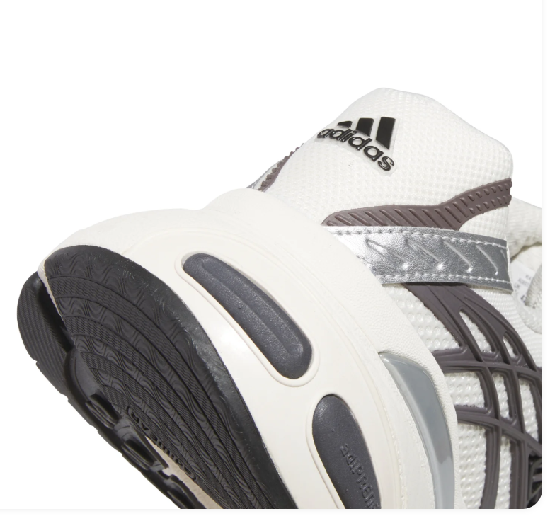 Adidas Adistar White and Grey Sneakers with Black Stripes and Silver Accents