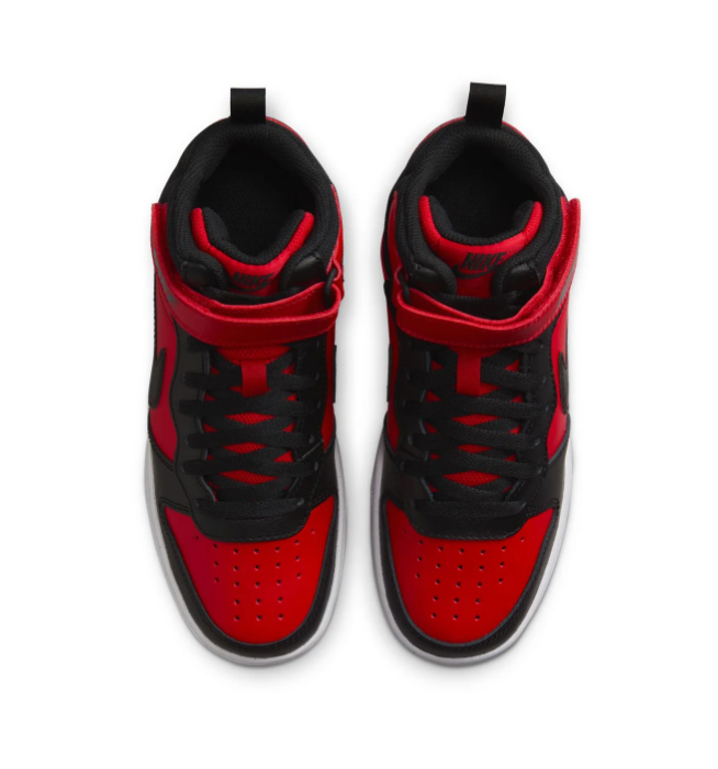 Nike Red and Black High-Top Sneakers with Ankle Strap
