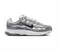 Nike P-6000 Grey and White Sneakers with Black Swoosh