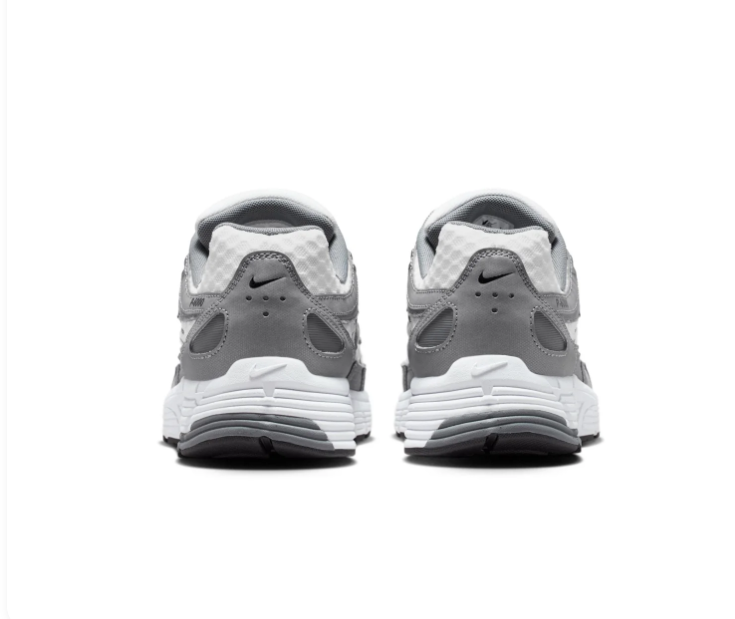 Nike P-6000 Grey and White Sneakers with Black Swoosh