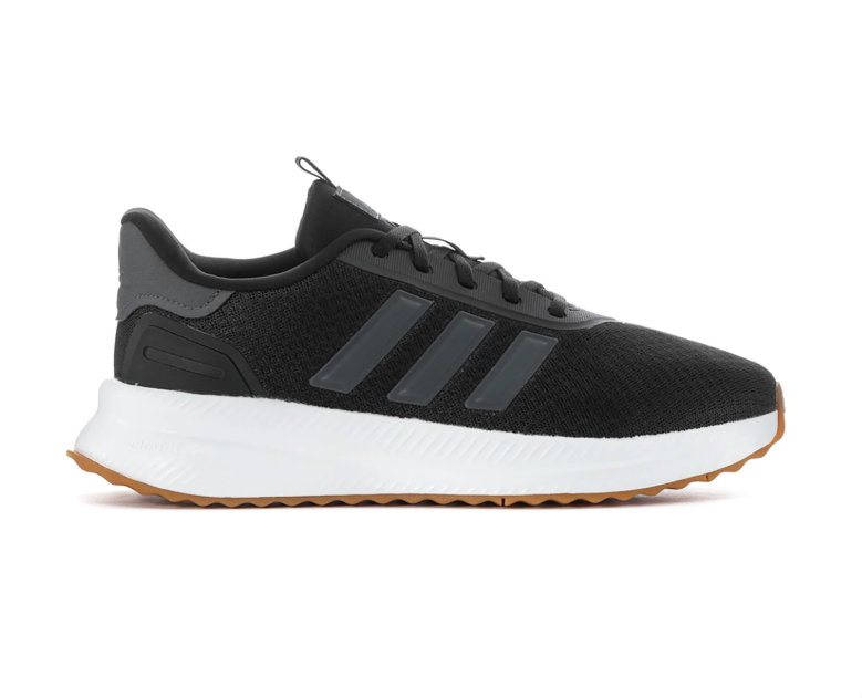 Adidas Black Mesh Sneakers with Dark Grey Stripes and Gum Outsole