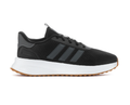 Adidas Black Mesh Sneakers with Dark Grey Stripes and Gum Outsole