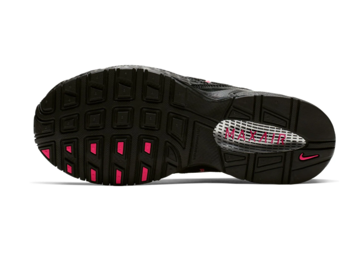 Nike Air Torch 4 Black Sneakers with Hot Pink and Silver Accents