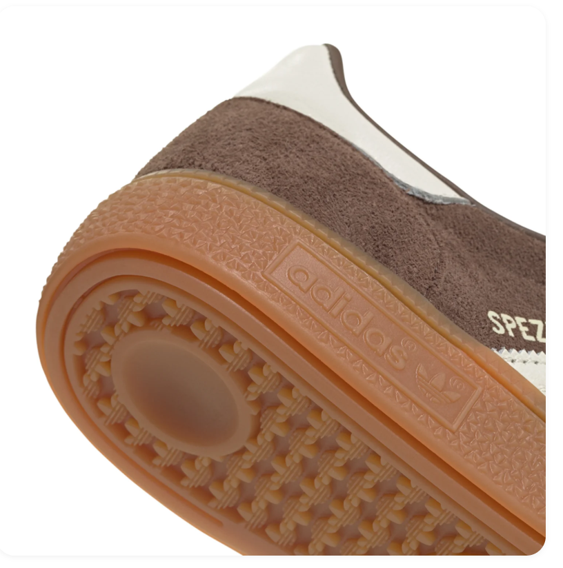 Adidas Handball Spezial Brown Sneakers with Cream Stripes and Gum Sole