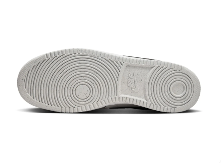 Nike Court Vision Low White and Light Grey Sneakers with Black Swoosh