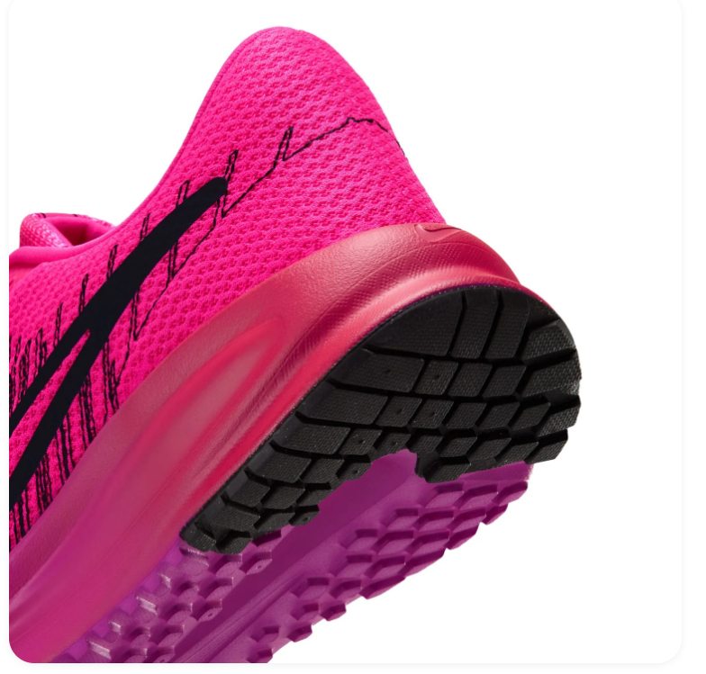 Nike Hot Pink Mesh Sneakers with Black Swoosh Graphics