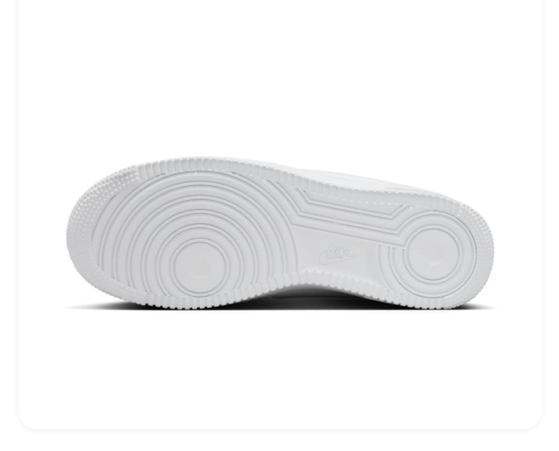 Nike Air Force 1 All-White Low-Top Sneakers with Raised Rose Details