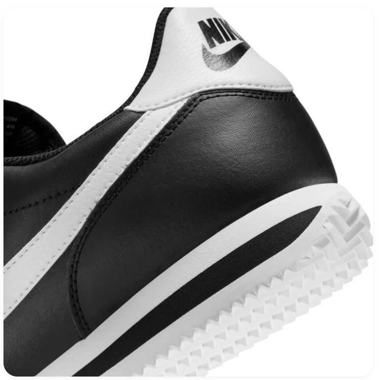 Nike Cortez Black Sneakers with White Swoosh