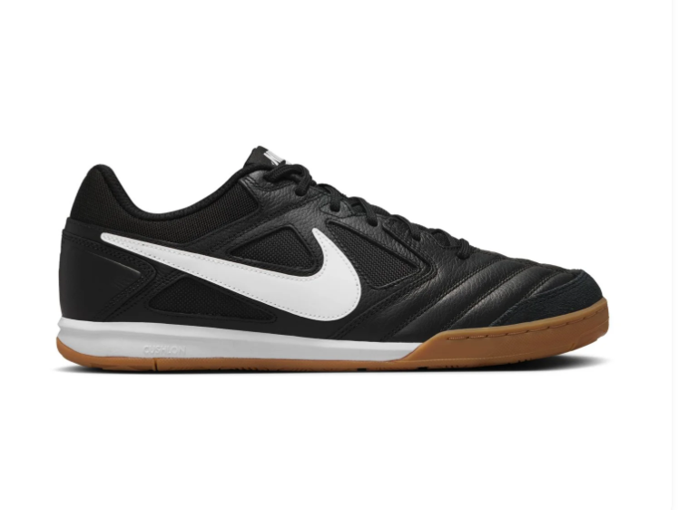 Nike Black Low-Top Sneakers with White Swoosh and Gum Outsole