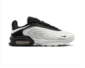 Nike Air Max White and Black Sneakers with Grey Wave Detailing