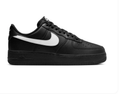 Nike Air Force 1 Black Low-Top Sneakers with White Swoosh