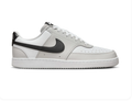 Nike Court Vision Low White and Light Grey Sneakers with Black Swoosh