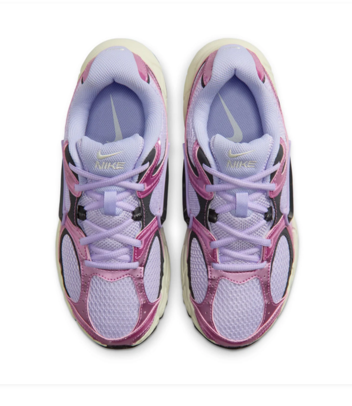 Nike Lilac Mesh Sneakers with Metallic Pink Overlays and Cream Sole