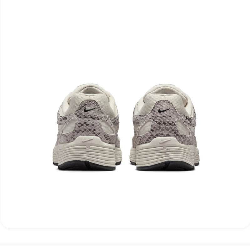 Nike P-6000 Cream Snakeskin Print Sneakers with Black Swoosh