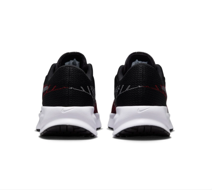 Nike Downshifter 11 Black Sneakers with Red and Silver Accents