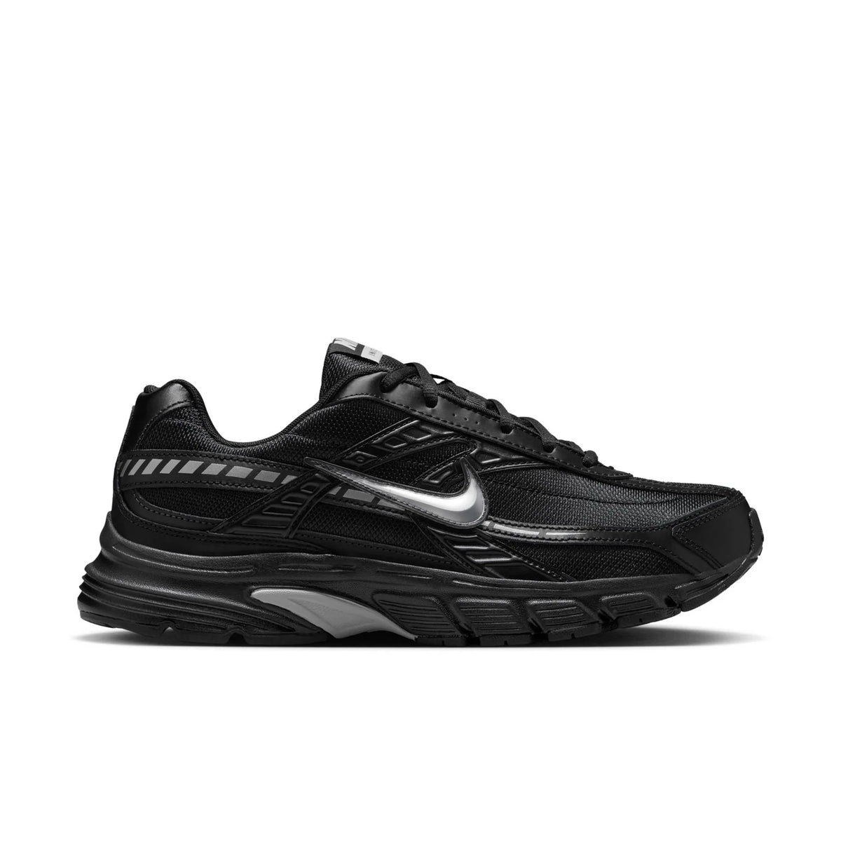 Nike Initiator Black Sneakers with Metallic Silver Accents