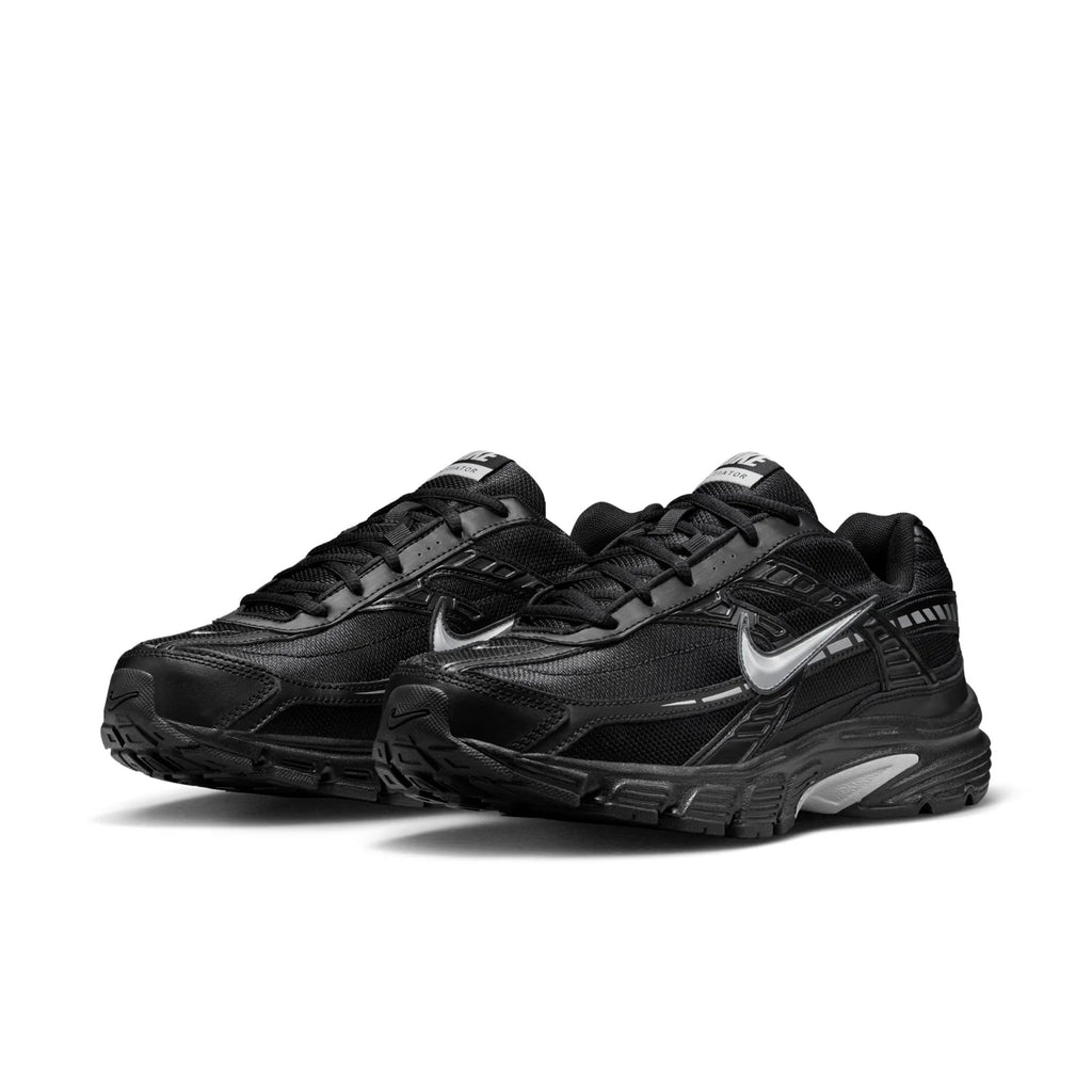 Nike Initiator Black Sneakers with Metallic Silver Accents