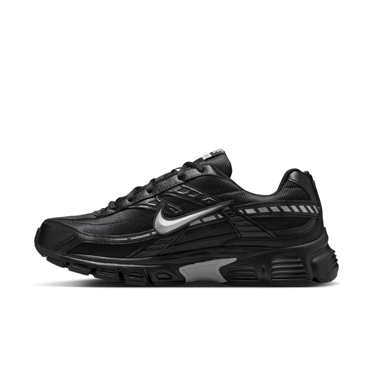 Nike Initiator Black Sneakers with Metallic Silver Accents