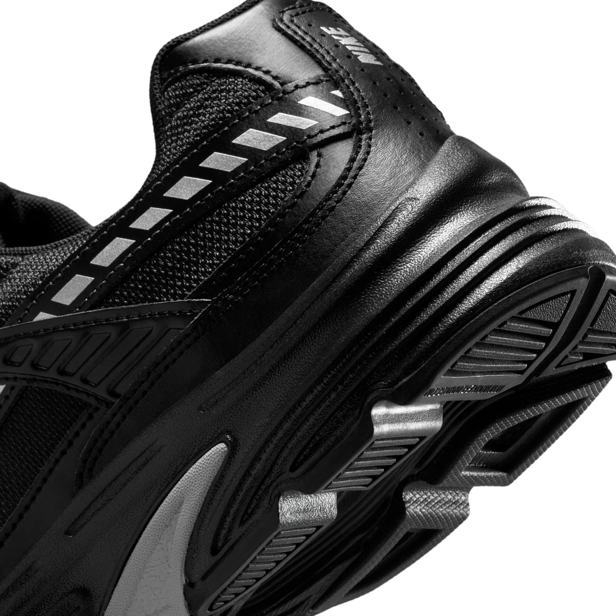 Nike Initiator Black Sneakers with Metallic Silver Accents