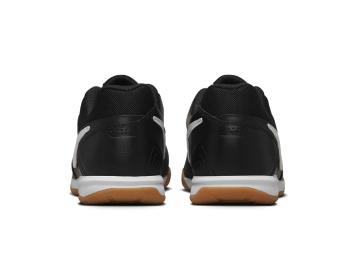 Nike Black Low-Top Sneakers with White Swoosh and Gum Outsole