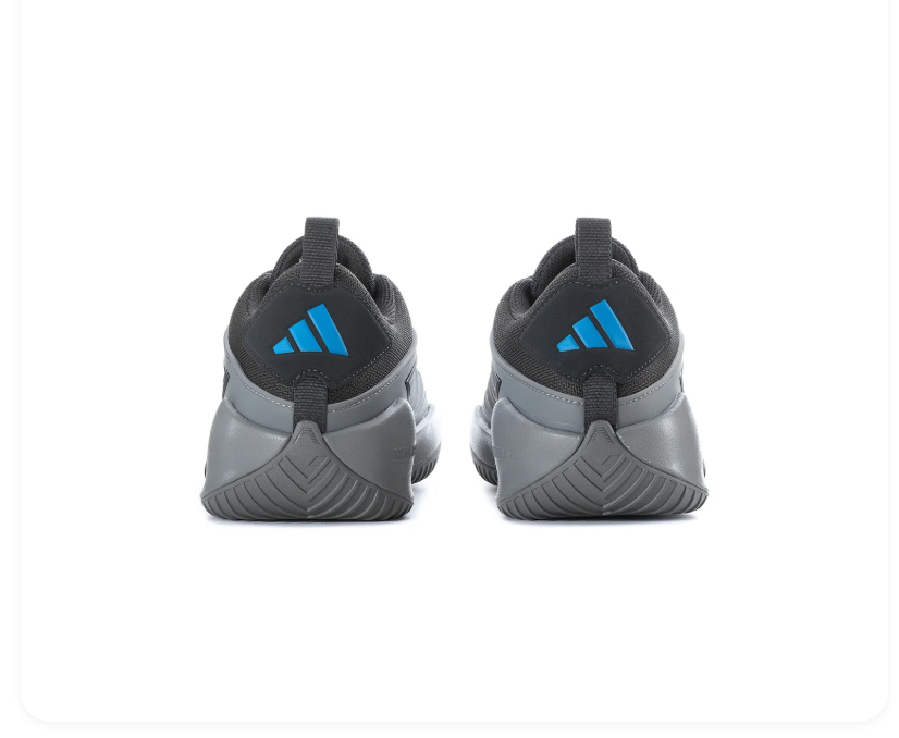 Adidas Black and Grey Sneakers with Bright Blue Accents and Sculpted Sole