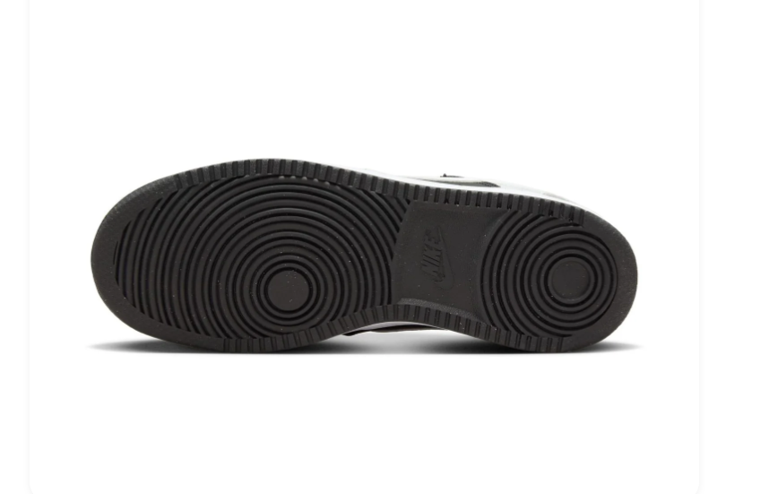 Nike Court Vision Low Black and White Sneakers with White Swoosh