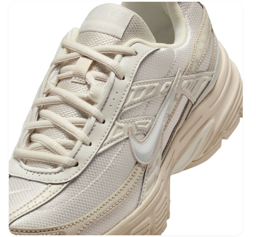 Nike Cream and Beige Mesh Sneakers with Tonal Swoosh
