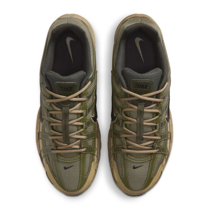 Nike Olive and Khaki Sneakers with Black Swoosh