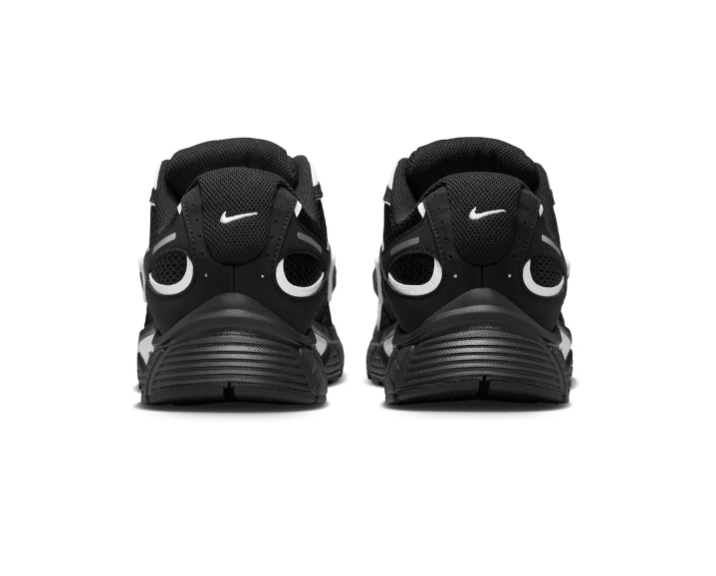 Nike Black Mesh Sneakers with Silver Accents and Chunky Sole