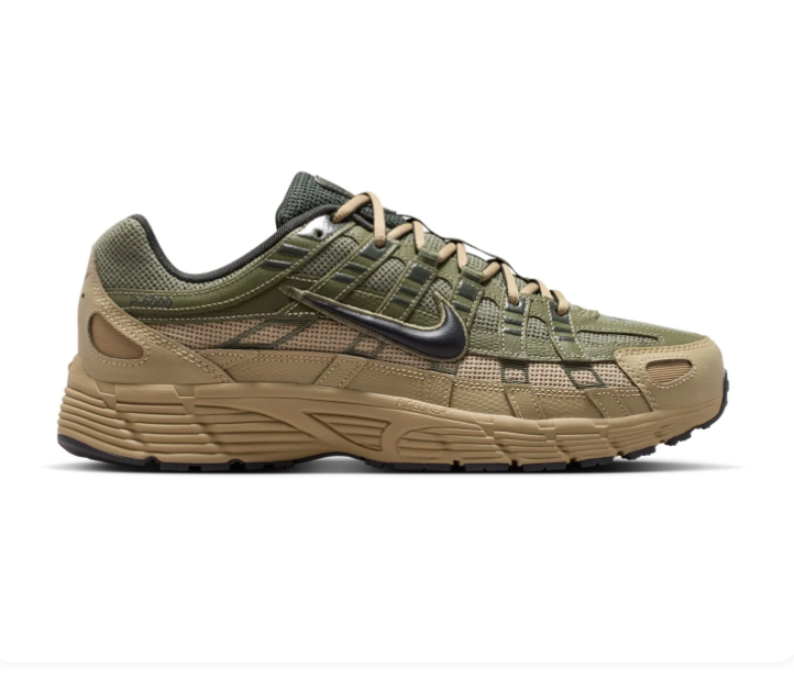 Nike Olive and Khaki Sneakers with Black Swoosh