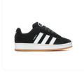 Adidas Campus Black Sneakers with White Stripes and Gum Outsole