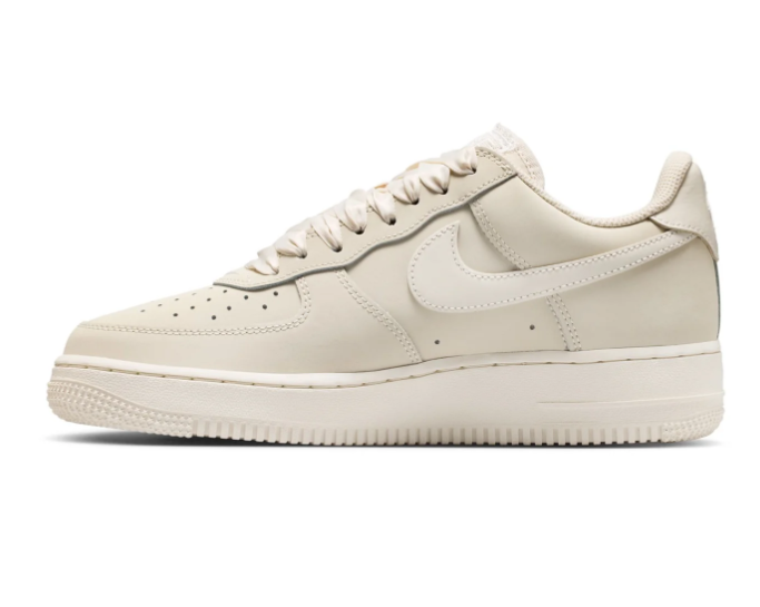Nike Air Force 1 Cream Low-Top Sneakers with Satin-Style Laces