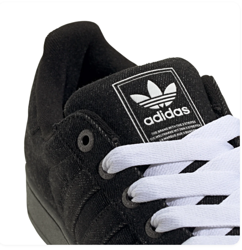 Adidas Superstar Black Textured Sneakers with White Laces and Shell Toe