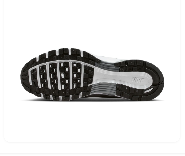 Nike P-6000 Grey and White Sneakers with Black Swoosh