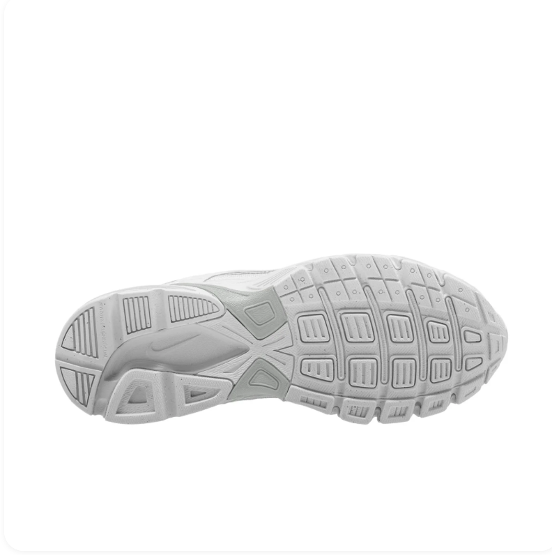 Nike White Mesh Sneakers with Silver Swoosh Accents